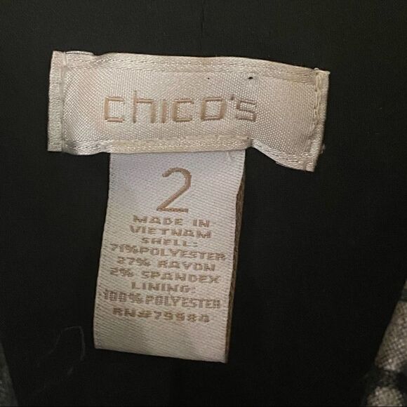 Chico’s Black Silver Metallic Snake Print Snap Button Down Jacket Size Medium 2 - Picture 6 of 7